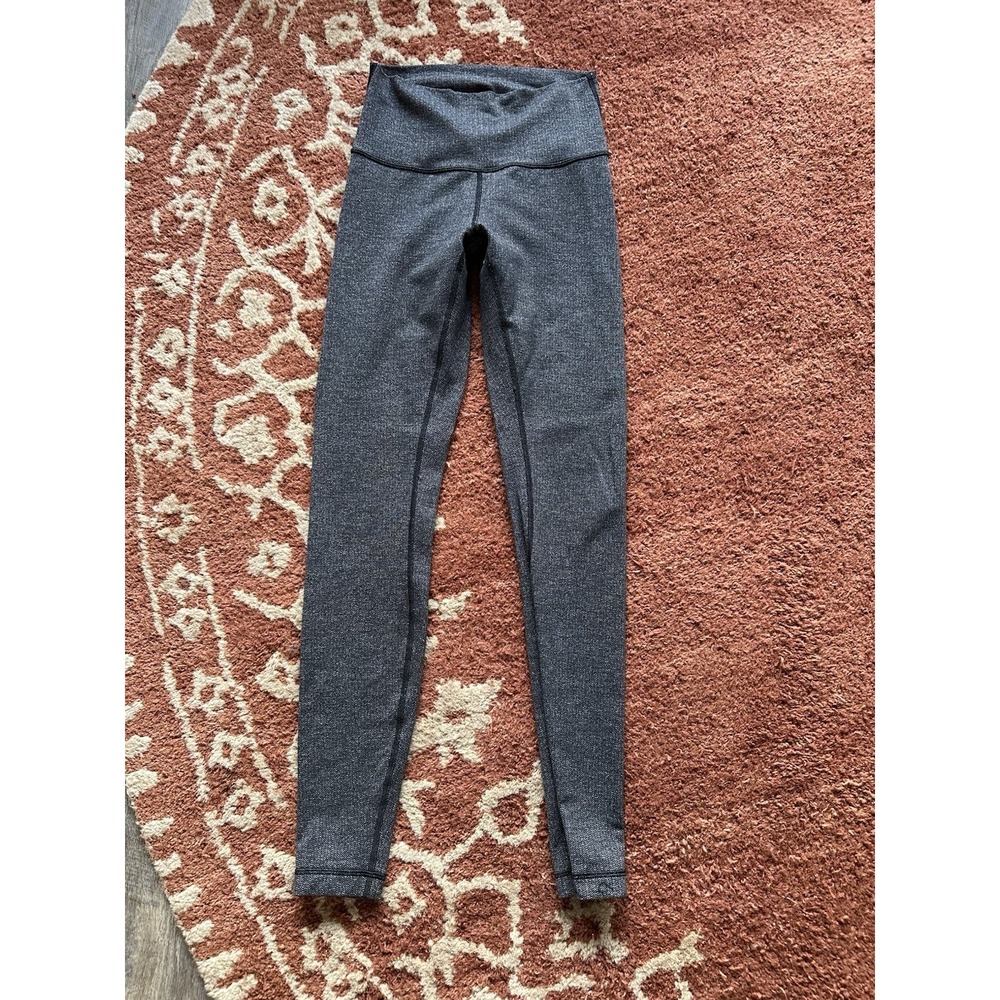 Lululemon Wunder Under Herringbone Heathered Gray‎ Size 4